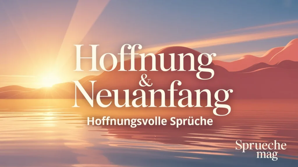 Hoffnungsvolle Sprüche nach Liebeskummer - Hoffnung und Neuanfang