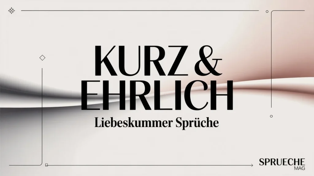Kurze Liebeskummer Sprüche für WhatsApp und Social Media