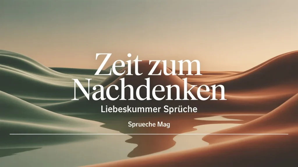 Liebeskummer Sprüche zum Nachdenken - Zeit für tiefe Reflexion